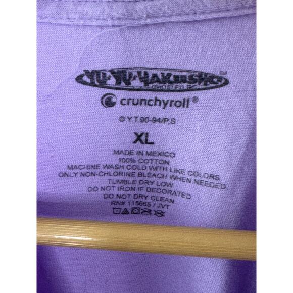 Crunchy Roll Shirt - Yu Yu Hakusho Ghost Files Purple Short Sleeve T-Shirt  XL - Picture 5 of 6